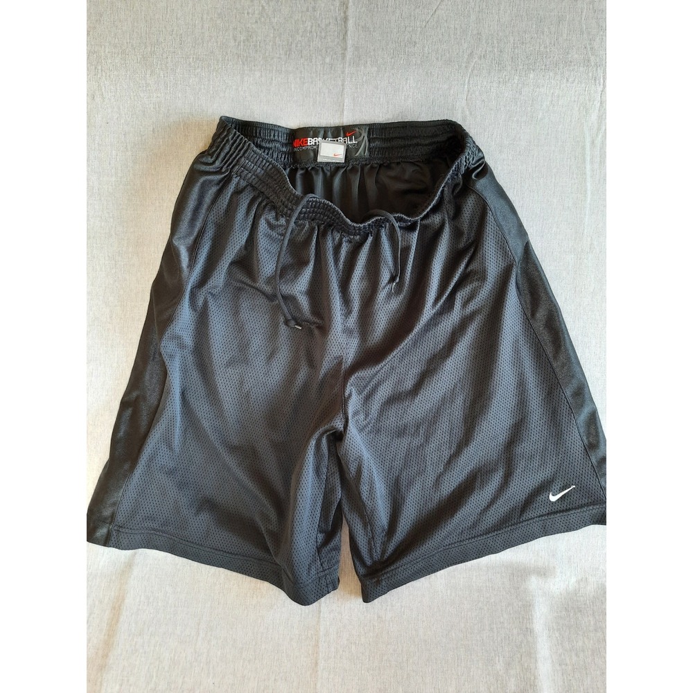 Nike Men XL Basketball Outdoor Drawstring Stretch Waistband Jersey Short Gray‎